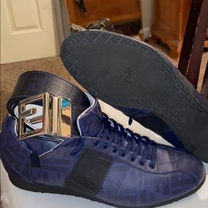 Fendi shoes with matching reversible 34” belt